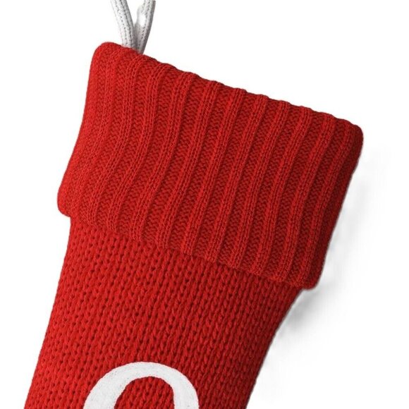 Wondershop Letter Q White Monogram Full Size Red Knit Christmas Stocking - Picture 2 of 5